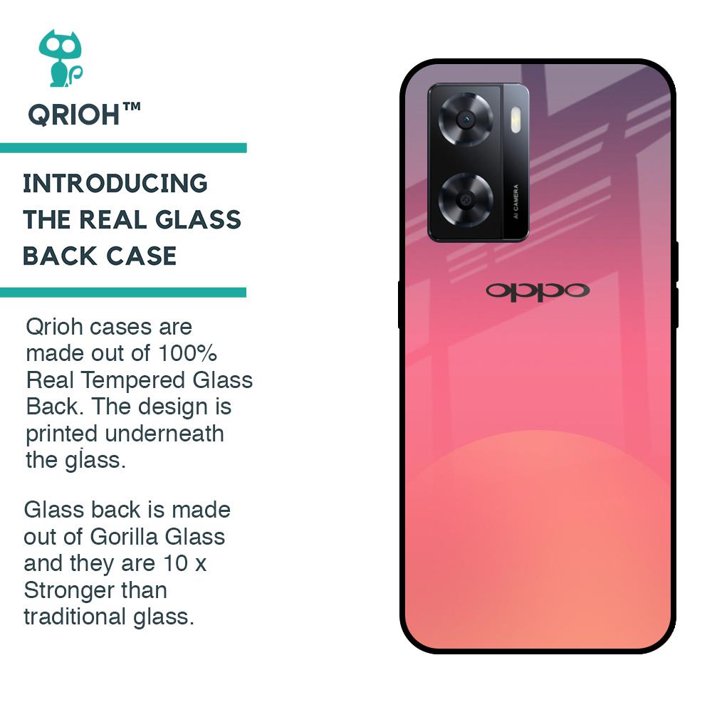 Sunset Orange Glass Case for OPPO A77s