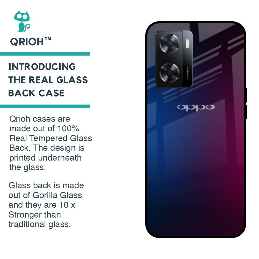 Mix Gradient Shade Glass Case For OPPO A77s