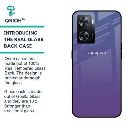 Indigo Pastel Glass Case For OPPO A77s