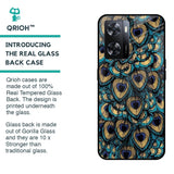 Peacock Feathers Glass case for OPPO A77s