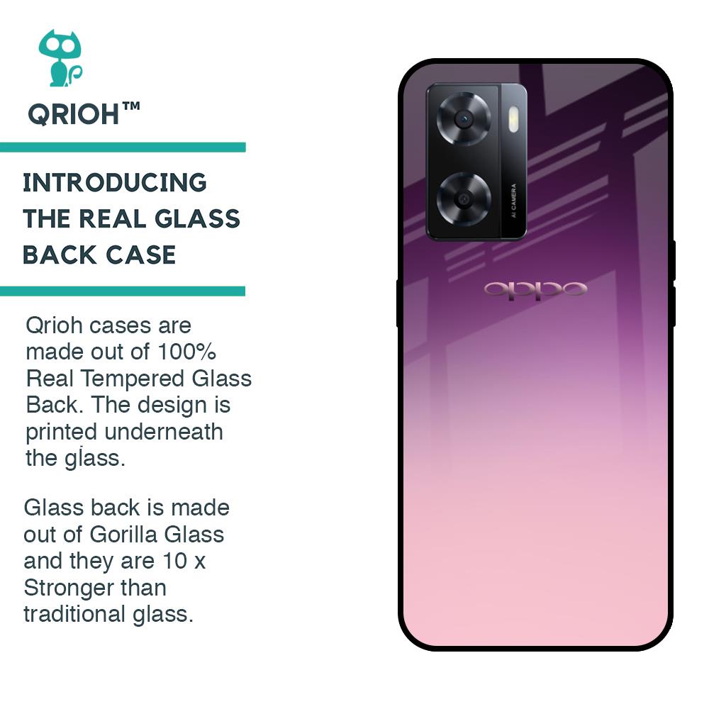 Purple Gradient Glass case for OPPO A77s