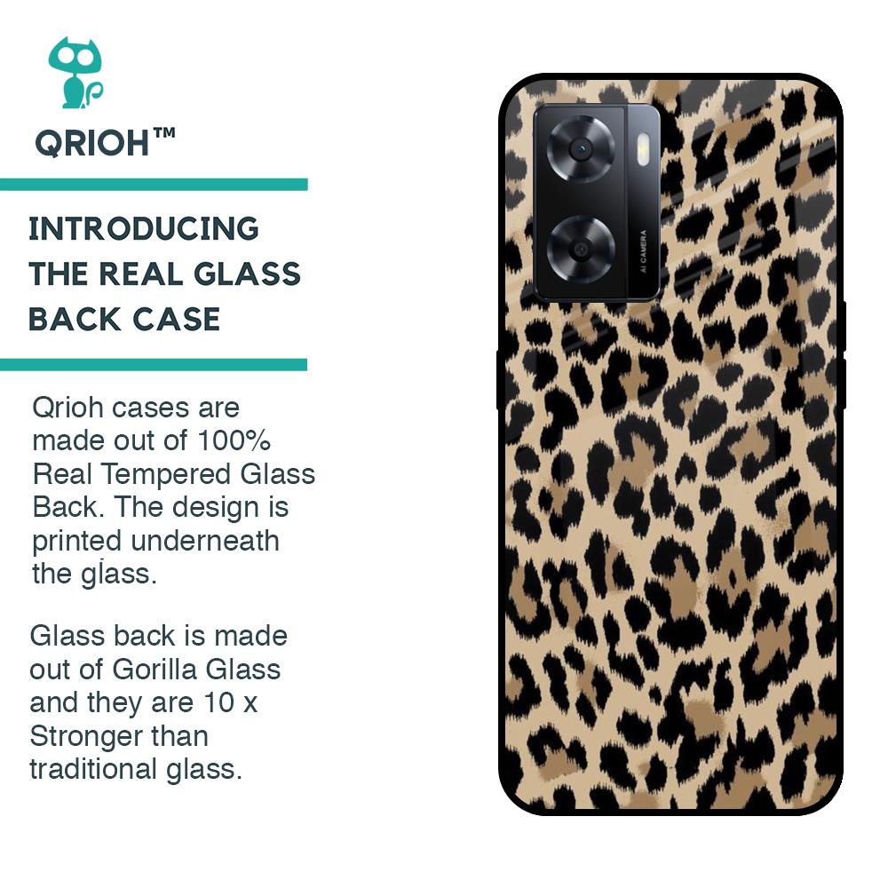 Leopard Seamless Glass Case For OPPO A77s