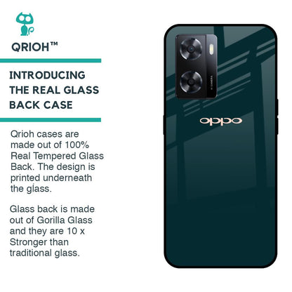 Hunter Green Glass Case For OPPO A77s