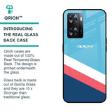 Pink & White Stripes Glass Case For OPPO A77s