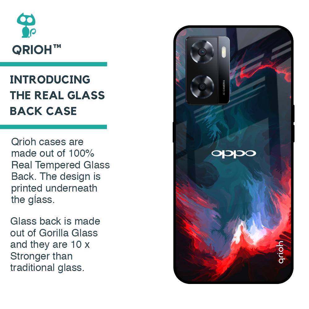 Brush Art Glass Case For OPPO A77s