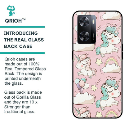 Balloon Unicorn Glass case for OPPO A77s