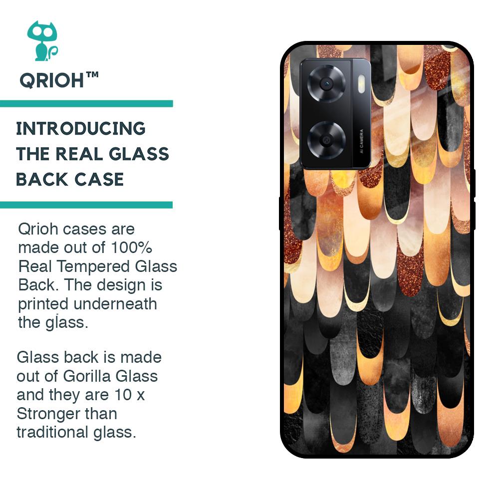 Bronze Abstract Glass Case for OPPO A77s