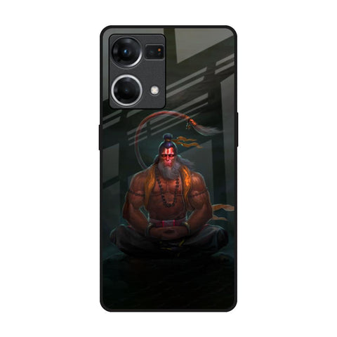 Lord Hanuman Animated Oppo F21s Pro Glass Back Cover Online