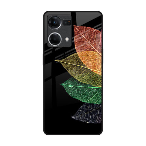 Colorful Leaves Oppo F21s Pro Glass Back Cover Online