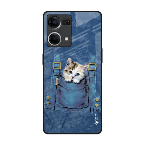Kitty In Pocket Oppo F21s Pro Glass Back Cover Online