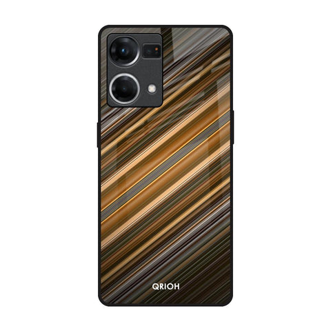 Diagonal Slash Pattern Oppo F21s Pro Glass Back Cover Online