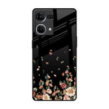Floating Floral Print Oppo F21s Pro Glass Back Cover Online