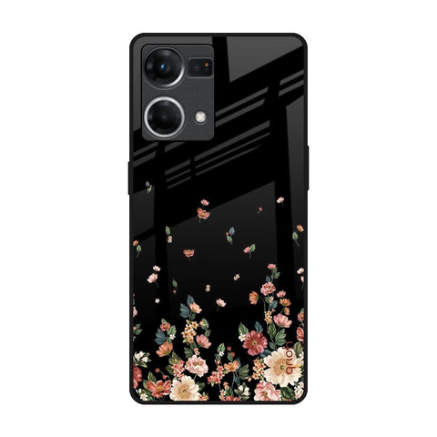 Floating Floral Print Oppo F21s Pro Glass Back Cover Online