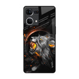 Aggressive Lion Oppo F21s Pro Glass Back Cover Online