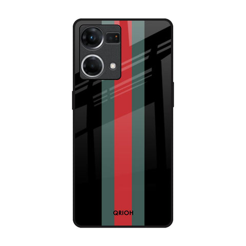 Vertical Stripes Oppo F21s Pro Glass Back Cover Online