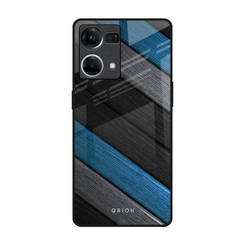 Multicolor Wooden Effect Oppo F21s Pro Glass Back Cover Online