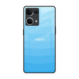 Wavy Blue Pattern Oppo F21s Pro Glass Back Cover Online