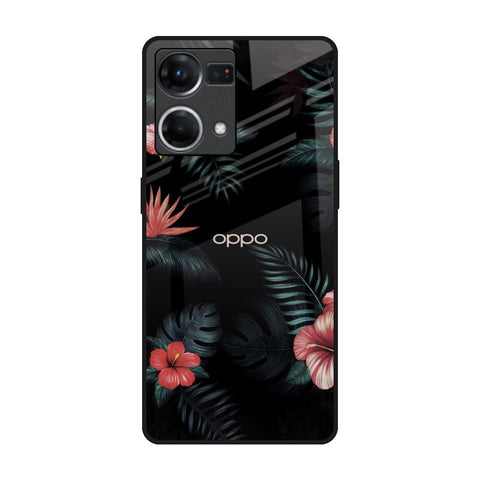 Tropical Art Flower Oppo F21s Pro Glass Back Cover Online