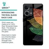 Colorful Leaves Glass Case for Oppo F21s Pro