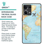 Travel Map Glass Case for Oppo F21s Pro