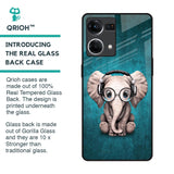 Adorable Baby Elephant Glass Case For Oppo F21s Pro