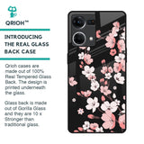 Black Cherry Blossom Glass Case for Oppo F21s Pro