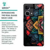 Retro Gorgeous Flower Glass Case for Oppo F21s Pro