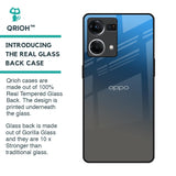 Blue Grey Ombre Glass Case for Oppo F21s Pro