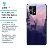 Deer In Night Glass Case For Oppo F21s Pro
