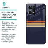 Tricolor Stripes Glass Case For Oppo F21s Pro