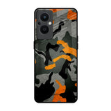 Camouflage Orange Oppo F21s Pro 5G Glass Back Cover Online