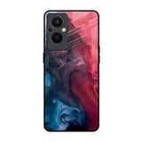 Blue & Red Smoke Oppo F21s Pro 5G Glass Back Cover Online