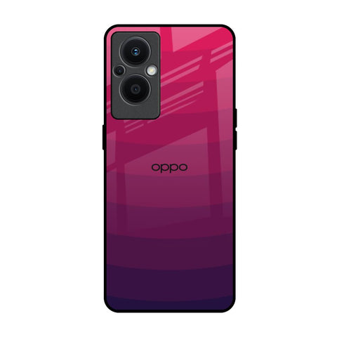 Wavy Pink Pattern Oppo F21s Pro 5G Glass Back Cover Online