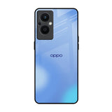 Vibrant Blue Texture Oppo F21s Pro 5G Glass Back Cover Online