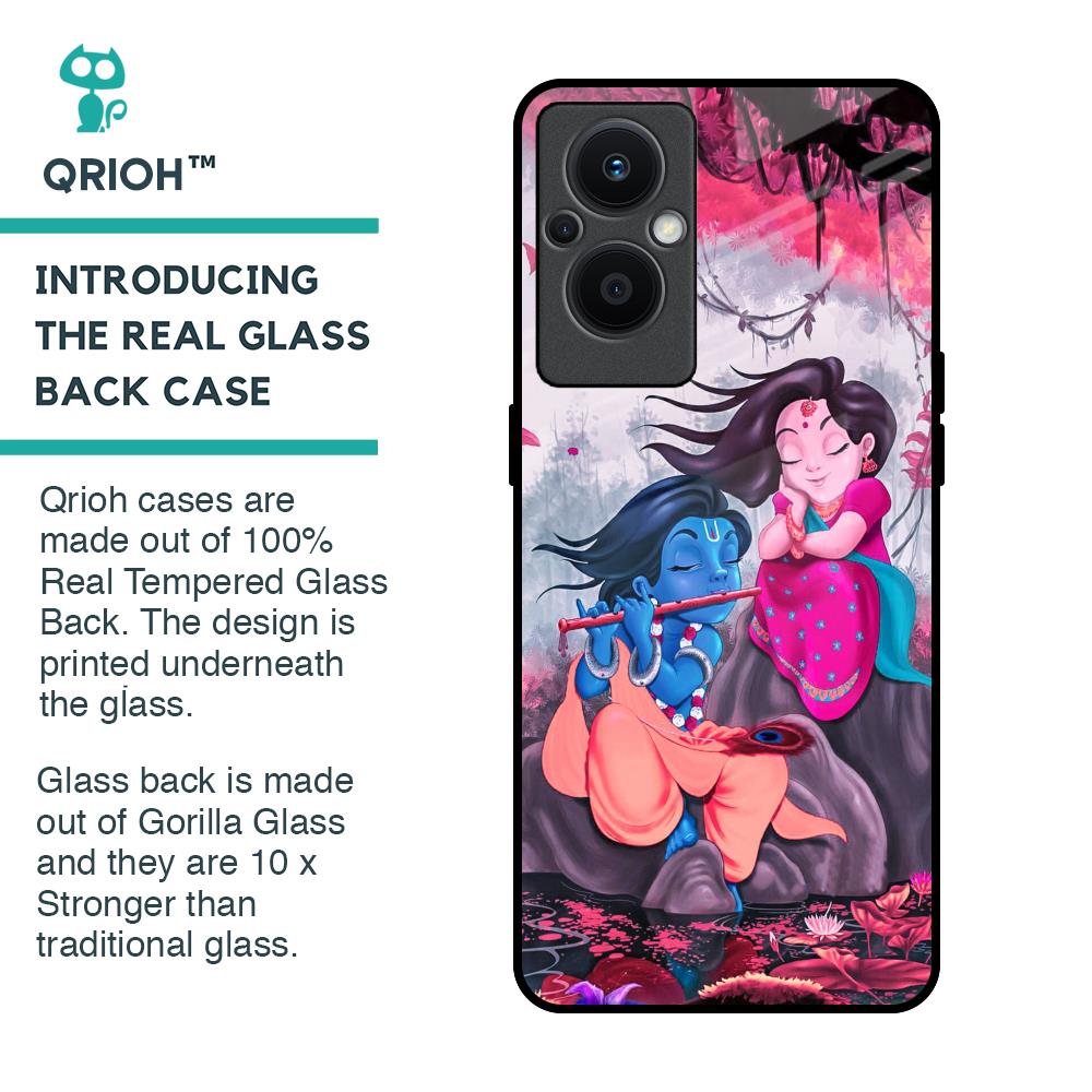 Radha Krishna Art Glass Case for Oppo F21s Pro 5G