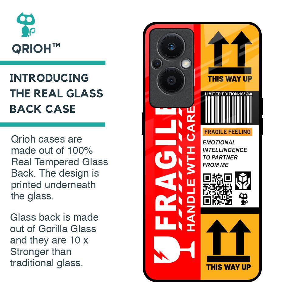 Handle With Care Glass Case for Oppo F21s Pro 5G