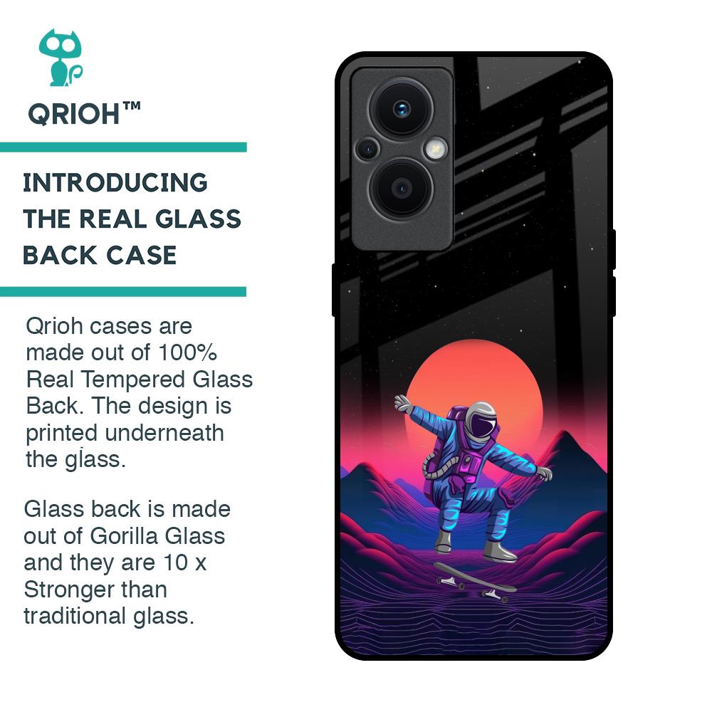 Retro Astronaut Glass Case for Oppo F21s Pro 5G