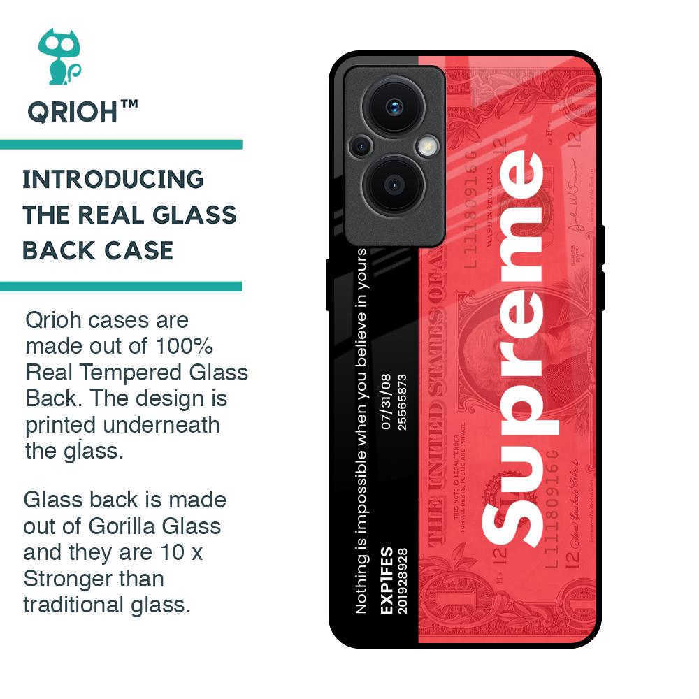 Supreme Ticket Glass Case for Oppo F21s Pro 5G