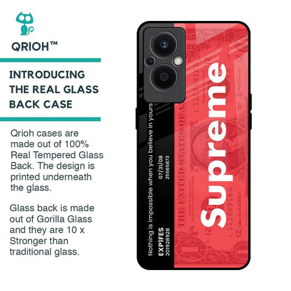 Supreme Ticket Glass Case for Oppo F21s Pro 5G
