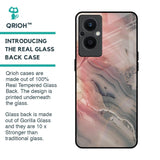 Pink And Grey Marble Glass Case For Oppo F21s Pro 5G