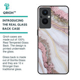 Pink & Gold Gllitter Marble Glass Case for Oppo F21s Pro 5G