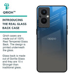 Blue Grey Ombre Glass Case for Oppo F21s Pro 5G
