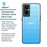 Wavy Blue Pattern Glass Case for Oppo F21s Pro 5G