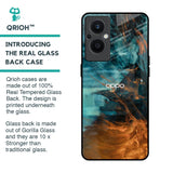 Golden Splash Glass Case for Oppo F21s Pro 5G