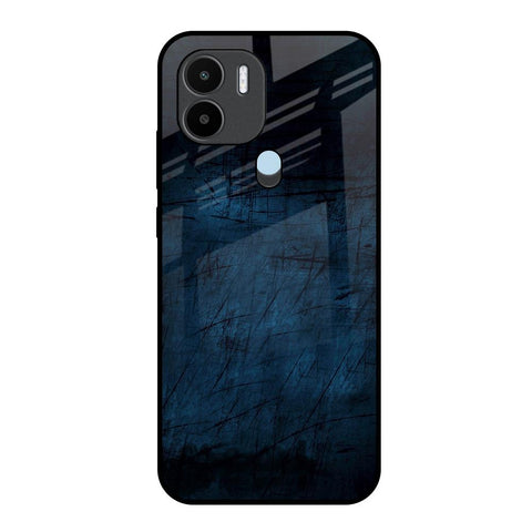 Dark Blue Grunge Redmi A1 Plus Glass Back Cover Online