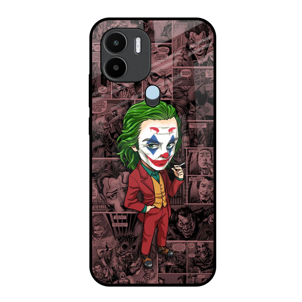 Joker Cartoon Redmi A1 Plus Glass Back Cover Online