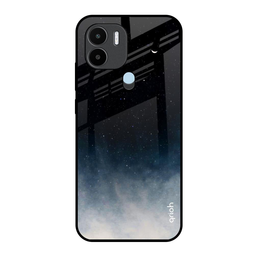 Black Aura Redmi A1 Plus Glass Back Cover Online