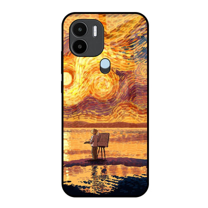 Sunset Vincent Redmi A1 Plus Glass Back Cover Online