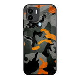 Camouflage Orange Redmi A1 Plus Glass Back Cover Online