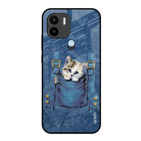 Kitty In Pocket Redmi A1 Plus Glass Back Cover Online